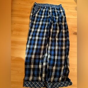 Victoria's Secret Blue and Black Checkered Pajama pants size small